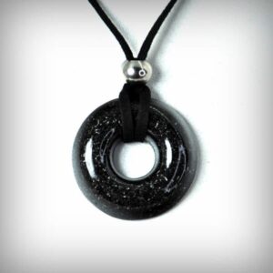 Ultra Orgonita Colgante - extra Shungit con forma de Donut
